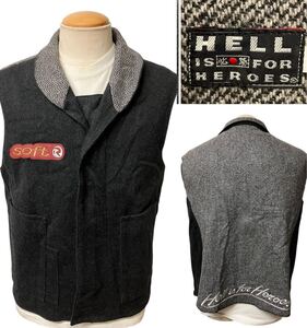 美品 ビンテージ Hell is for Heroes バイカーズ ヘリンボーン 2トーン ベスト 48 グレー ライダー バイク ヴィンテージ xpv