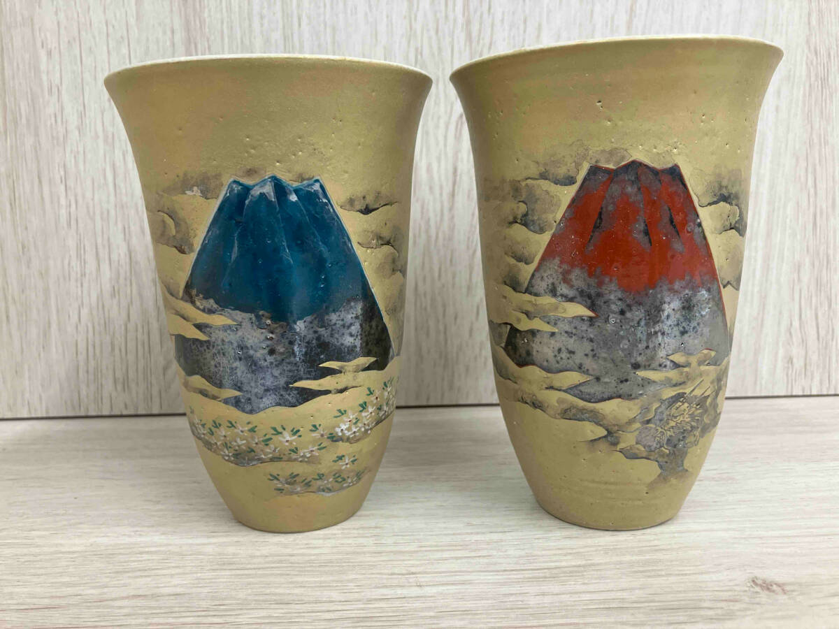 九谷焼作家作品谷敷正人雅彩双鶴紋花瓶