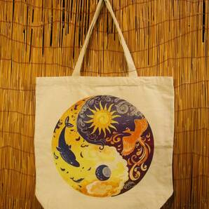 ⑥新品*男女兼用*キャンバス生地*プリント*ビッグサイズ*トートバッグ
