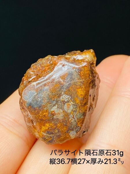 パラサイト隕石 石鉄隕石 セリコ隕石 原石 コーティング済み 31g