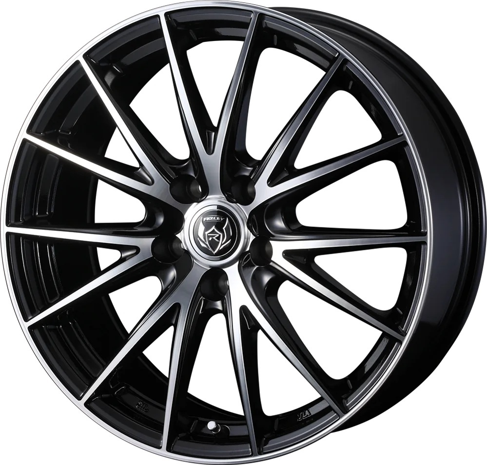 WEDS ウェッズ RIZLEY VS ホイール 17インチ 5H100 7J+53 4本 5穴 ライツレー ブイエス ブラックメタリックポリッシュ