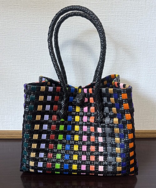 プラカゴ メルカド ハンドメイド トートバッグ かごバッグ MSサイズ レインボー