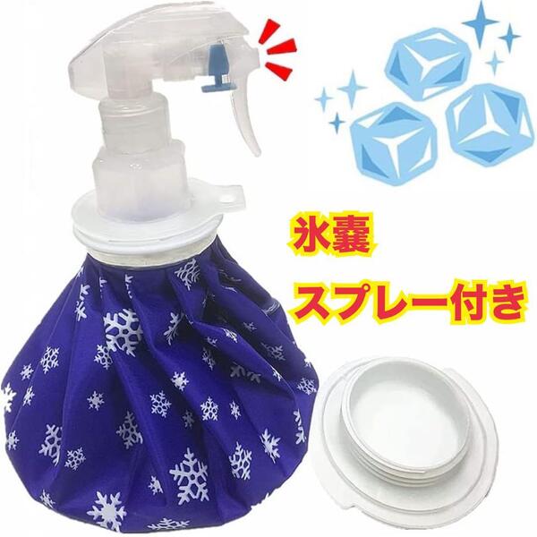 氷嚢 スプレー付き (9 inch)大口径 水漏れ防止 結露なし 氷のう