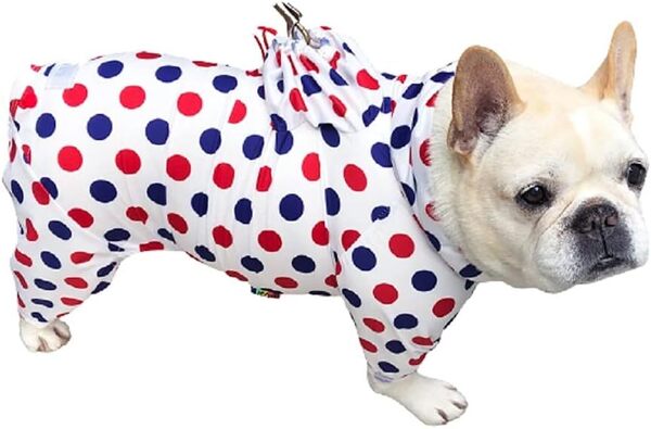 新品 送料無料 定価3278円 犬服 VERY ストレッチフルカバーレインコート 合羽 カッパ 4脚タイプ 3号 小型犬 ドッグウェア