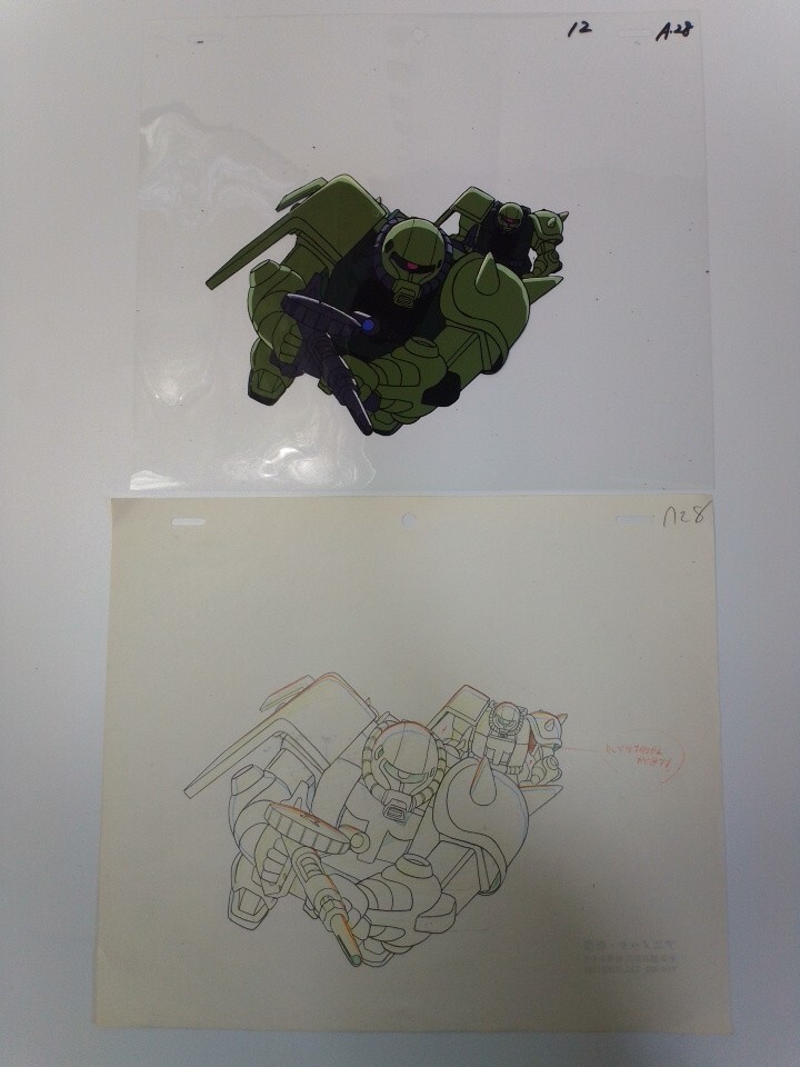 入手困難！当時物□機動戦士ガンダム GUNDAM ザク□セル画 動画