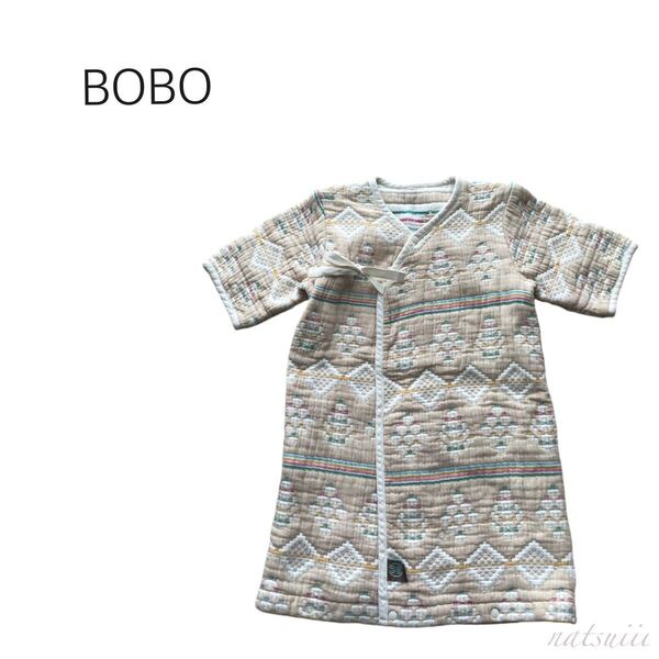 BOBO 10mois フィセル . 6重ガーゼ 袖あり おくるみ スリーパー 送料無料