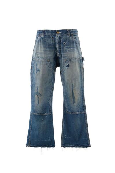SAINT MICHAEL DOUBLE KNEE DENIM BLUE SM-YS1-0000-066 セントマイケル 新品未使用品 サイズM