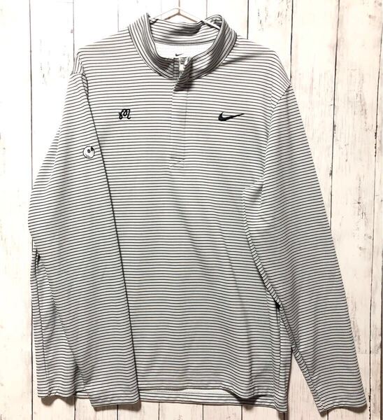 Malbon x Nike マルボンゴルフ ナイキ コラボ ハーフジップ 長袖 シャツ メンズ 海外サイズ XL 日本未発売 レア