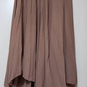 送料無料 フレームワーク FRAMeWORK ロングスカート ウエストゴム アシメトリー L~XL キャメル/ライトブラウン薄茶