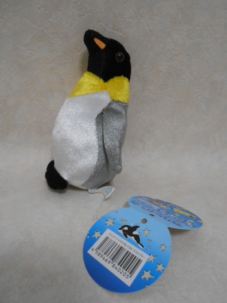 ♪【即決】【送料無料】【新品】 タグ付き ペンギン ぺんぎん 動物 マリンパーク キラキラ ぬいぐるみ コバルトブルー