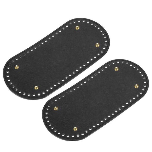 ◆オーバルバッグボトムシェイパーパッド 250x120 mm PUレザー ブラック 2個