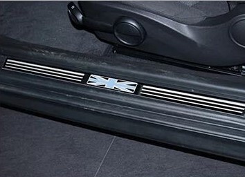 デザイン性UP♪ BMW MINI ミニ ブラックジャック スカッフプレート R56 ワン クーパー クーパーS 50 カムデン メイフェア