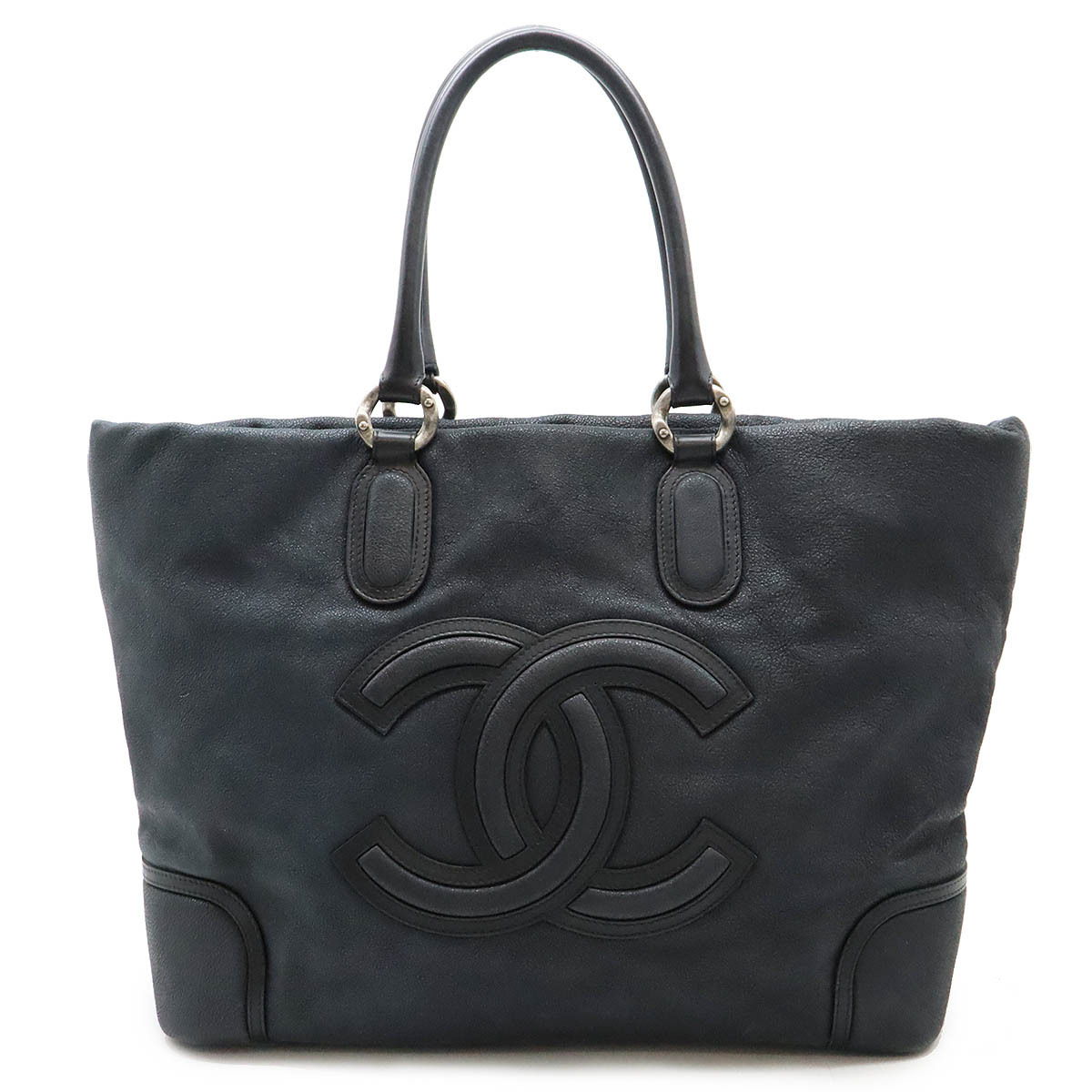 CHANEL シャネル ココマーク トートバッグ ショルダートート ソフトキャビアスキン ブラック 黒 A50288