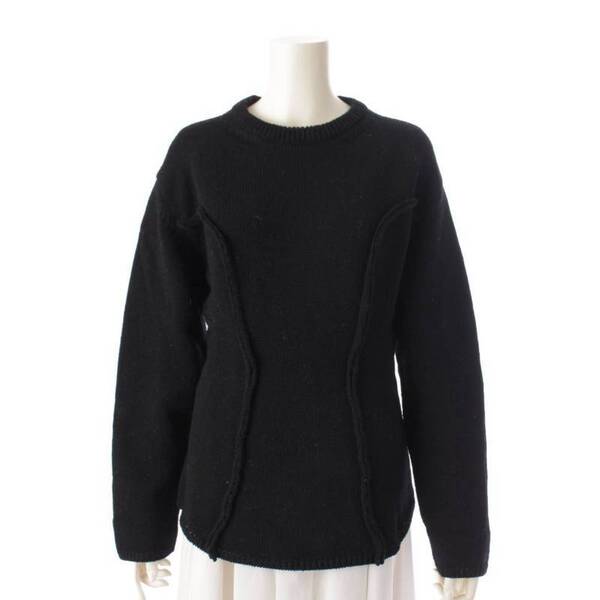 Comme des Garcons 22AW ウール カットオフエッジ プルオーバー トップス ニット GJ-N502 ブラック コムデギャルソン #A2135