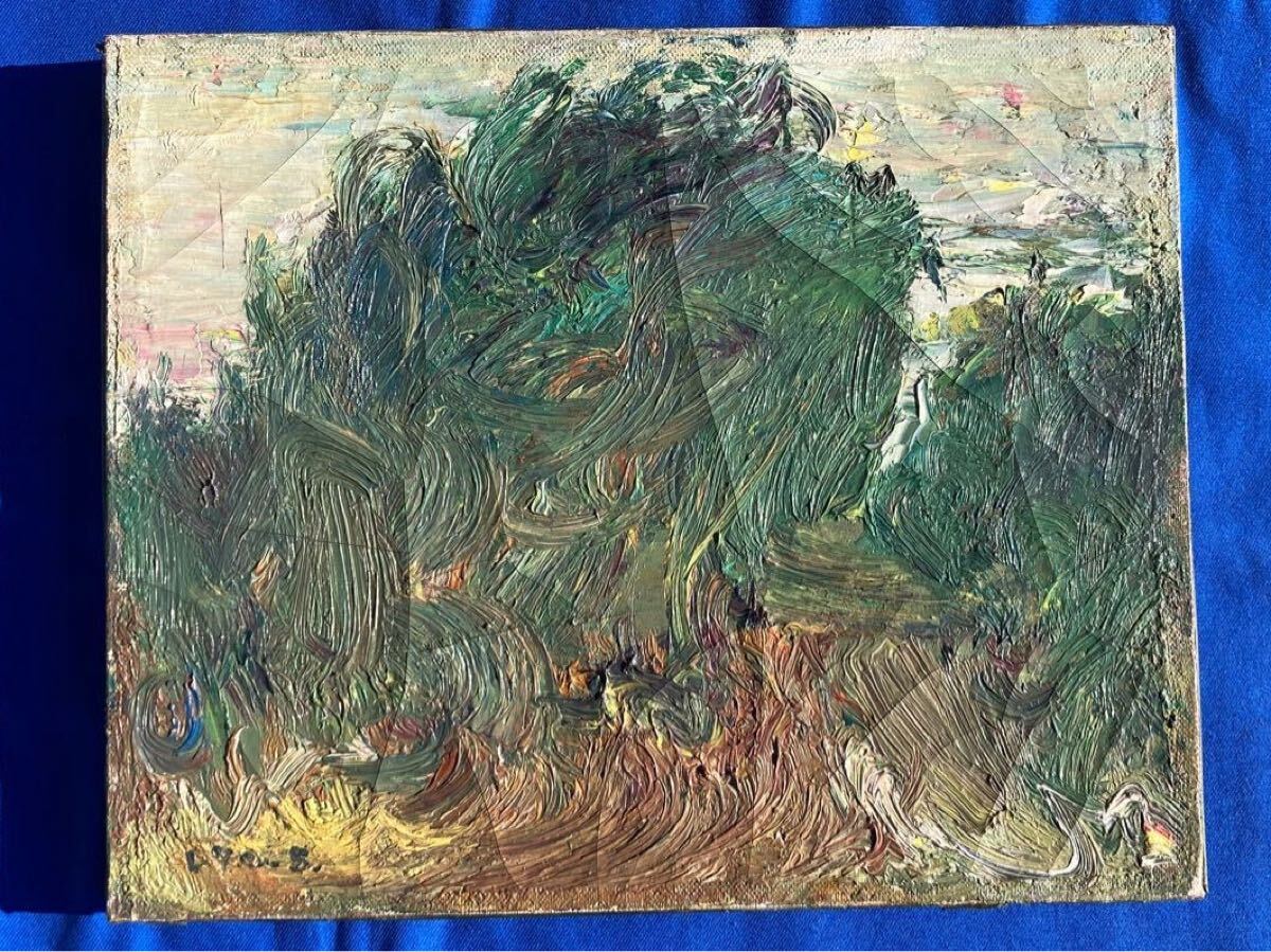 油彩画♪作者不詳ですが!!美しい真筆の油絵です♪♪