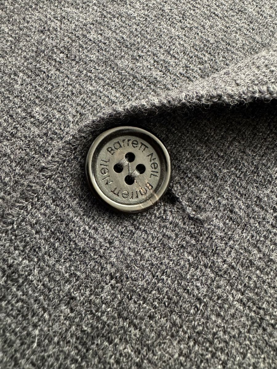 秋冬 NeIL BarreTT sizeS イタリア製ニットジャケット メンズ グレー カーディガン ダブル ニールバレット _サムネイル画像7