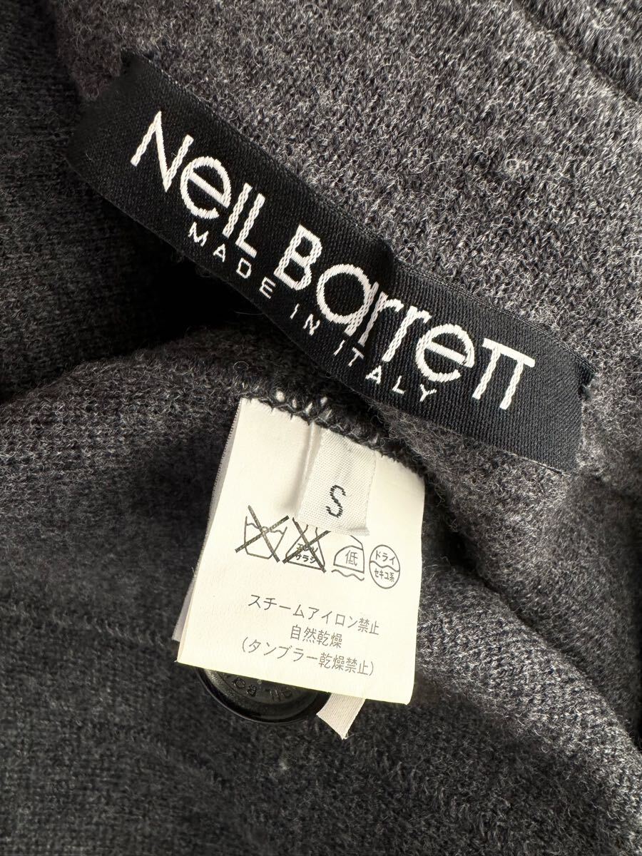 秋冬 NeIL BarreTT sizeS イタリア製ニットジャケット メンズ グレー カーディガン ダブル ニールバレット _サムネイル画像9