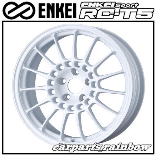 ★ENKEI/エンケイ ENKEI Sport エンケイスポーツ RC-T5 17×7.0J/7J 4/100 +37 ★White/ホワイト★新品 2本価格★