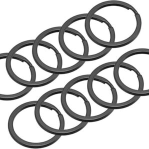 分割キーホルダーリング ラウンドフラットキーホルダー キー整理