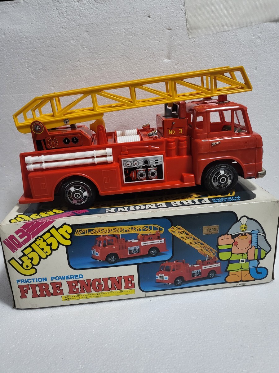 昭和当時物 レトロ消防車 野村トーイ FRICTION POWERED FIRE