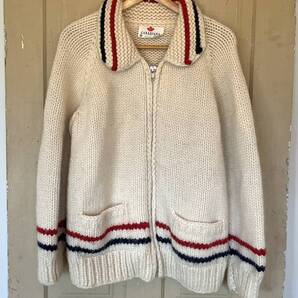 カナダ製 CANADIANA カナディアナ社 ヴィンテージ 手編み カウチンセーター アラン ニット 古着