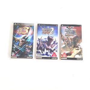 PSP モンスターハンター ポータブル 2nd 3rd 3本まとめ売り まとめ 取扱説明書付き カプコン