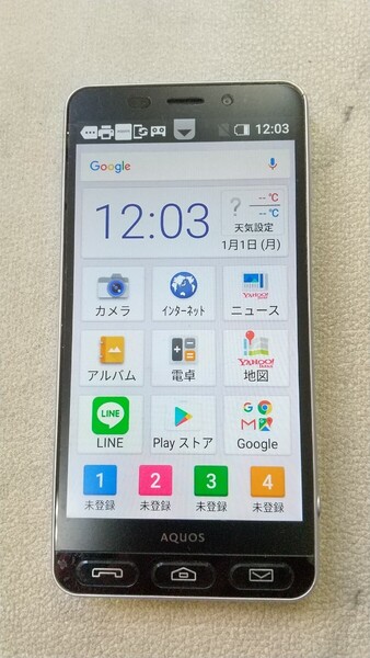 S1085 Softbank シンプルスマホ3 509SH AQUOS SHARP シャープ 4G android 簡易動作確認&簡易清掃&初期化OK 判定〇 送料無料 現状品