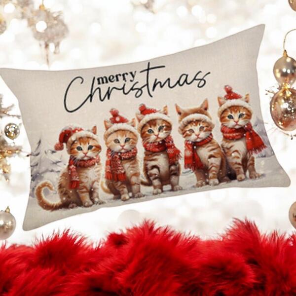 クリスマス 枕カバー クッション 枕 カバー 猫 インテリア ソファ ベッド
