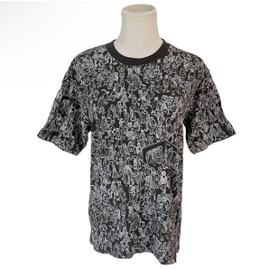 WHERE'S WALLY?【M】レディース トップス 半袖 Tシャツ『ウォーリーをさがせ』綿100% ブラック 黒 グレー 丸首 送料無料 匿名配送