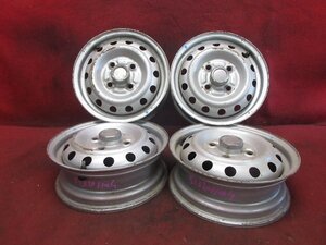 スチール ホイール 4本 スズキ純正 12×4.00B 4穴100 +40 ハブ径 54 ダイハツ スバル ミラ アヴィ エッセ コンテ ムーヴ タント◆51320H