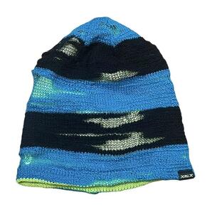 極美品 y2k x-nix エックスニクス border damage beanie ボーダー ダメージ ビーニー
