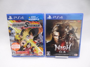 ☆4644 未開封品 PS4 仁王 Complete Edition NARUTO TO BORUTO シノビストライカー 2本セット