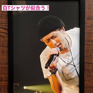 額装品★堂珍嘉邦②白Tシャツが似合う!心を込めて歌う★当時印刷物★A4サイズ額入り★ CHEMISTRY★ケミストリー★イケメンシンガー