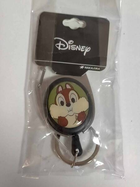 ディズニー メタリール チップとデール ほっぺ チップ デール リール キーホルダー Disney CHIP & DALE reel keychain keyring
