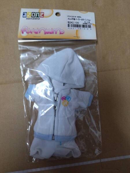 アゾン 1/6 ピュアニーモ 25cm 半袖パーカー 半パンツ set パーカー POC014-WBL AZONE Pureneemo dolls' clothes short sleeve hoodie set