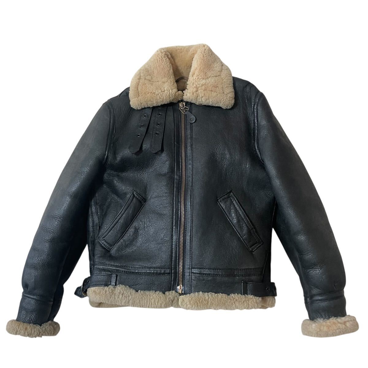 【米国製】 Schott レザージャケット 黒 38 羊革 ランチャージャケット 米国製】Schott レザー ライダースジャケット 黒 38 馬革 ダブル