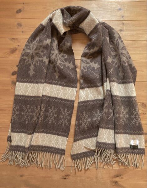 美品【BEGG×IENA】別注 ノルディック柄ウールアンゴラストール ベグ イエナ スコットランド製 マフラー BEGG&Co