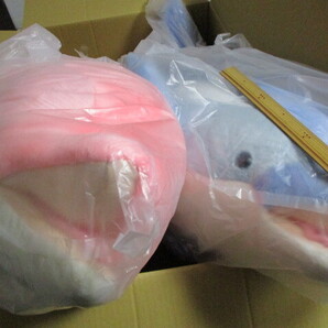 新品 匿名発送 送料無料 最安値 希少 日本製 キュート 巨大 イルカ ぬいぐるみ 1m前後 2種セット タグ付き ブルー ピンク