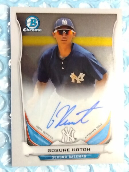 ★直書き直筆サインカード★ 加藤豪将/かとうごうすけ 2014 Bowman Chrome Autographs