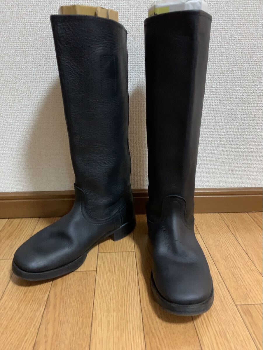 希少 本物旧東ドイツ軍 ロングブーツ 本革長靴 将校用ブーツ28 12 品