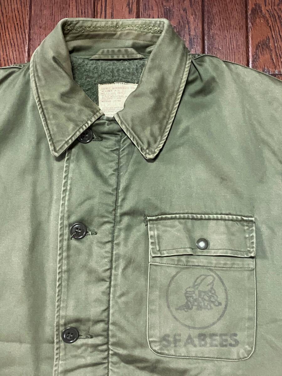 60s 米軍 U.S.NAVY A-2 ステンシル デッキジャケット 初期型