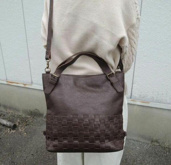 新品 24000円☆ 3WAY リュック ショルダー ハンド バッグ☆A4 牛革