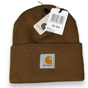 carhartt wip 完売品 空山基 ロゴ 2G SORAYAMA HAJIME コラボ カーハート ニットキャップ WATCHI HAT ブラウン 帽 ビーニー ダブルニー y2k