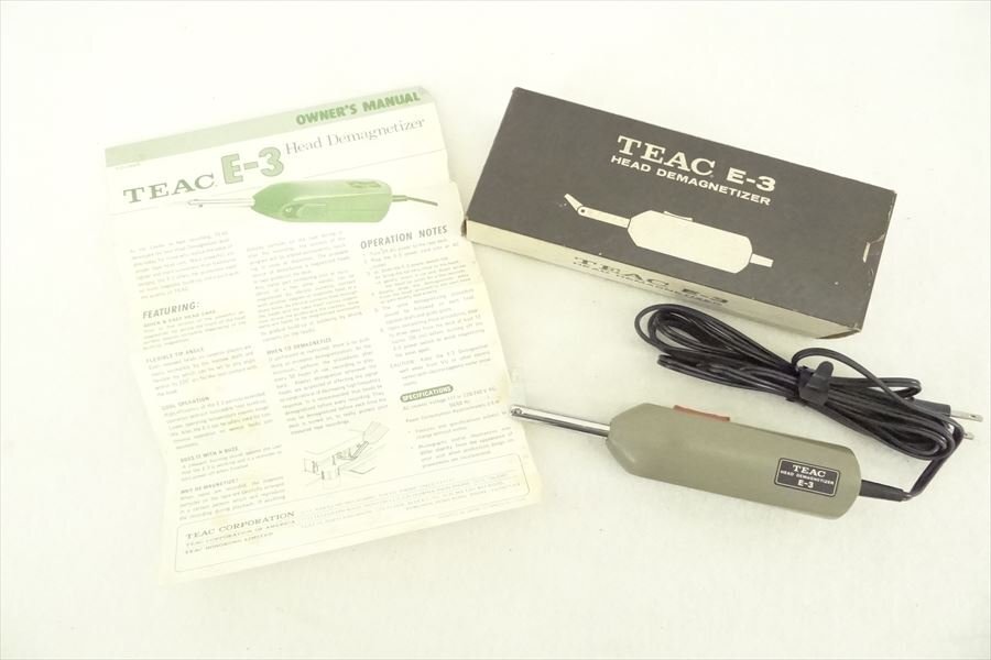 TEAC E-3 ヘッドイレーサー 消磁器 HEAD DEMAGNETIZER