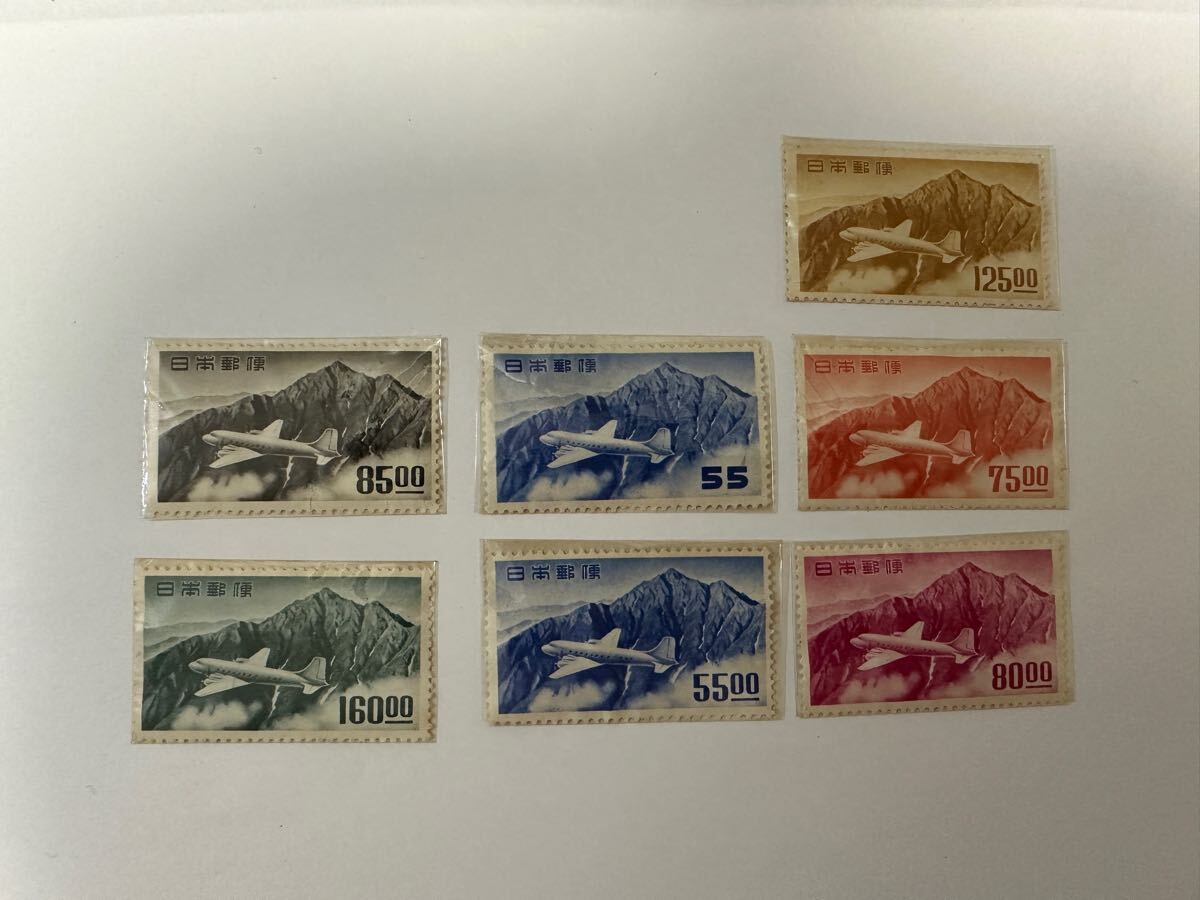 ◇希少◇日本切手 1952年 立山航空 銭単位 6種完 未使用◇ 切手 ◇希少◇日本切手 1952年 立山航空 銭単位 6種完 未使用◇ 切手