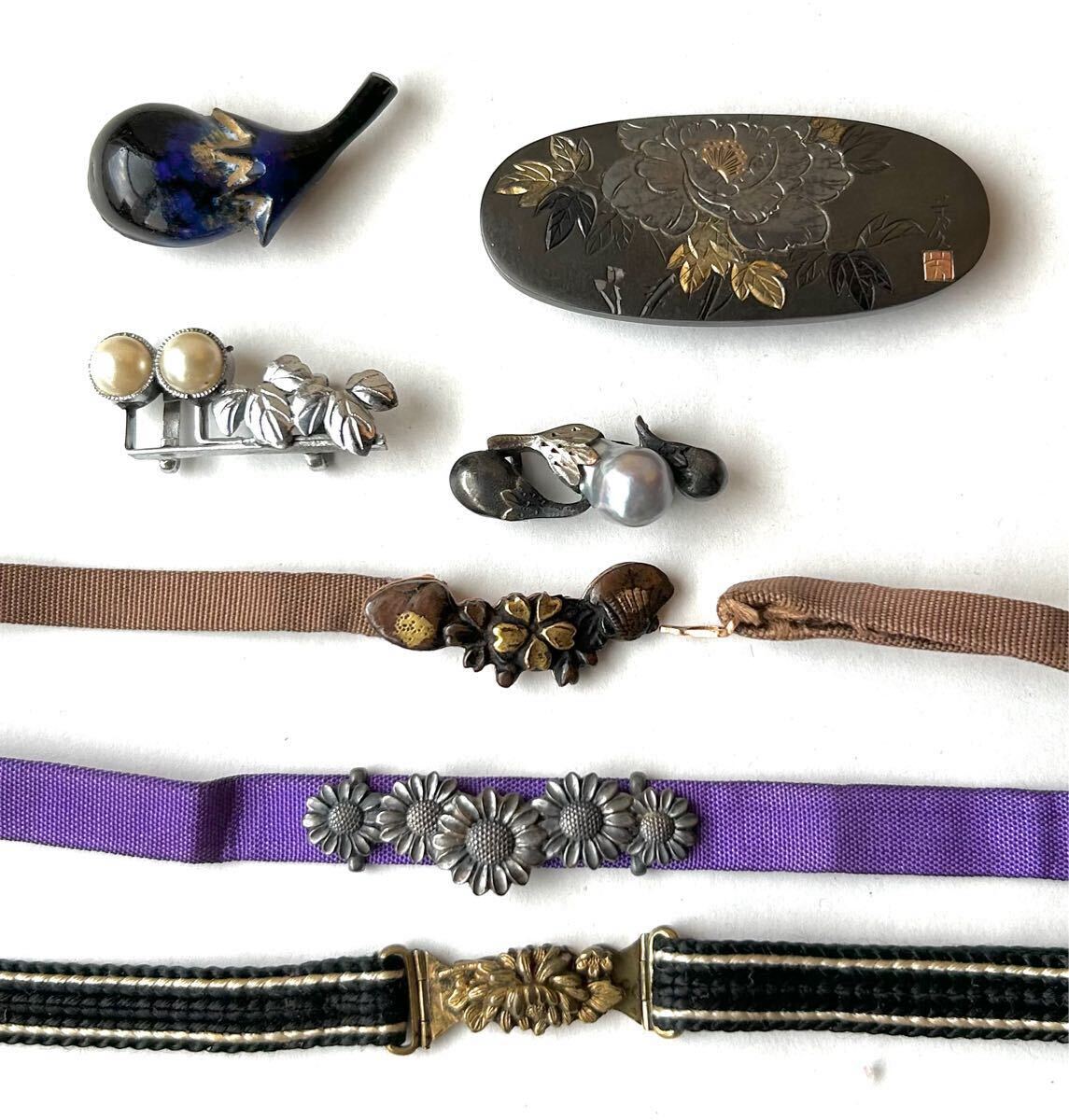 Yahoo!オークション -「明治 金工」(帯留め) (和装小物)の落札