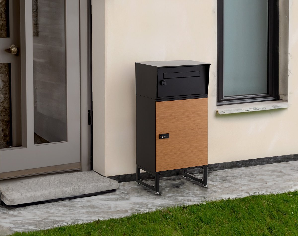 宅配ボックス 幅47 ポスト 郵便受け ワイドロータイプ 2ボックス