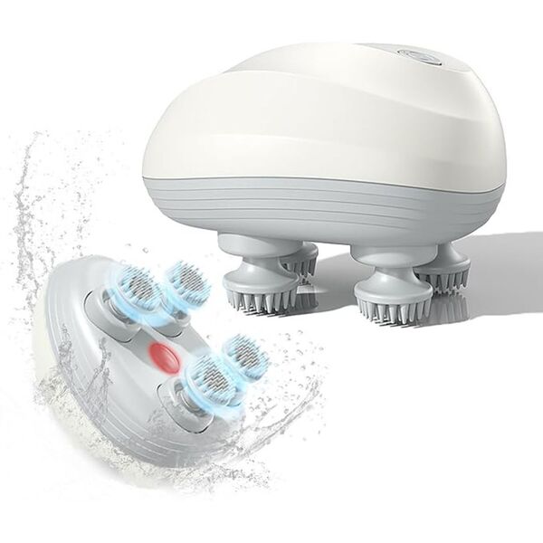 電動頭皮ブラシ 乾湿両用 3D振動 頭皮ブラシ スピード調整可能 コードレス