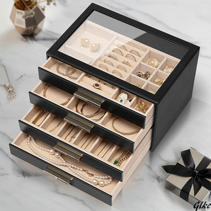 【アクセサリーをまとめて収納できる大容量設計で整理整頓が簡単】 ジュエリーボックス アクセサリーケース 宝石箱 メイクボックス