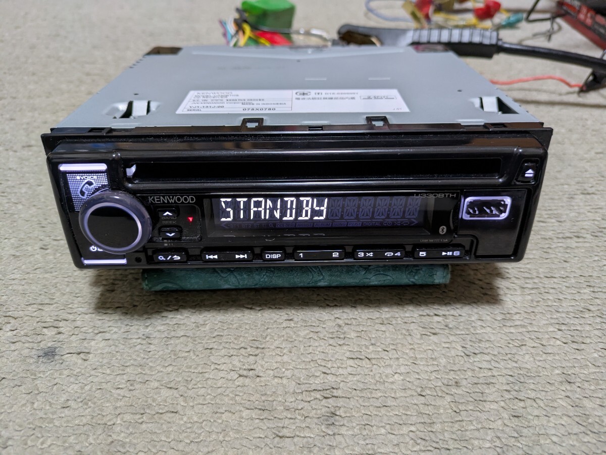 ケンウッド U330BTHS 1DINカーオーディオ Bluetooth - メルカリ